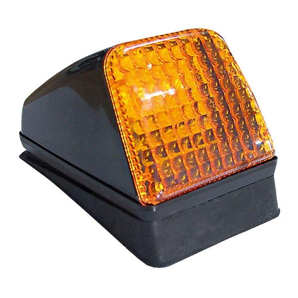 Taklampa integrerad LED orange glas