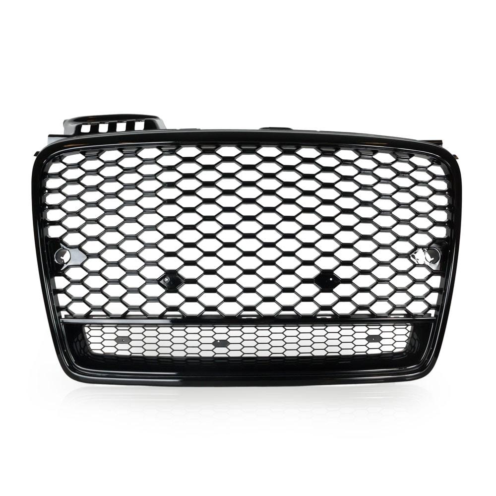 Shiny black honeycomb grille Audi A4 B7