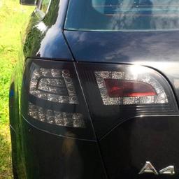 Black LED Taillights Audi A4 B7 Avant