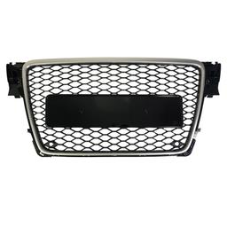 Black/Silver Honeycomb Grille Audi A4 B8