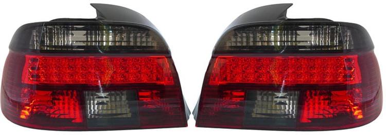 BMW E39 takalamput savu/punainen briljantti