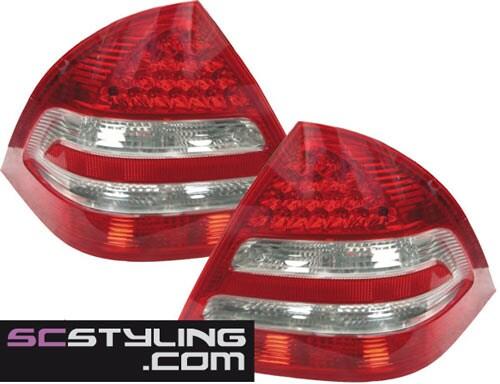 Baklampor LED Red/Clear W203