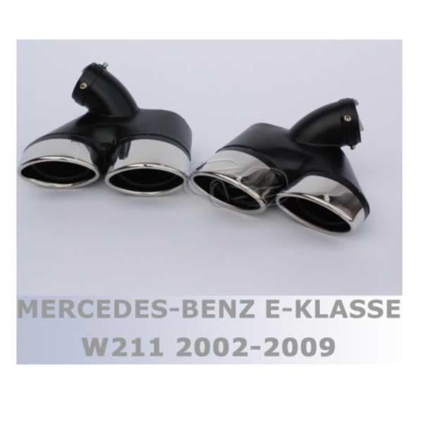 Exhaust tips muffler double- Mercedes W211 Sedan