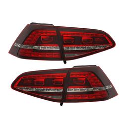 LED Tail lights Red/Clear glass VW Golf 7
