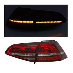 LED Tail lights Red/Clear glass VW Golf 7