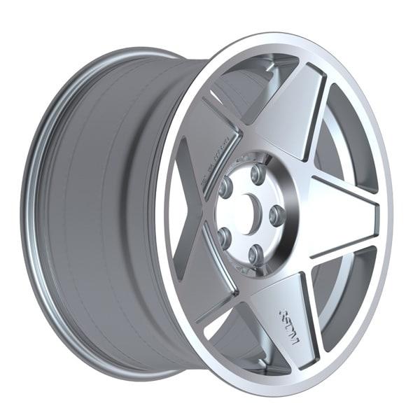 Complete wheel set of 3SDM 005 Silver aluminium rim