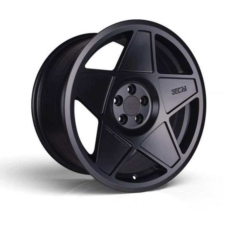 Complete wheel set of 3SDM 005 Black aluminium rim