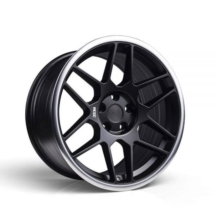 Complete wheel set of 3SDM 009 Black aluminium rim