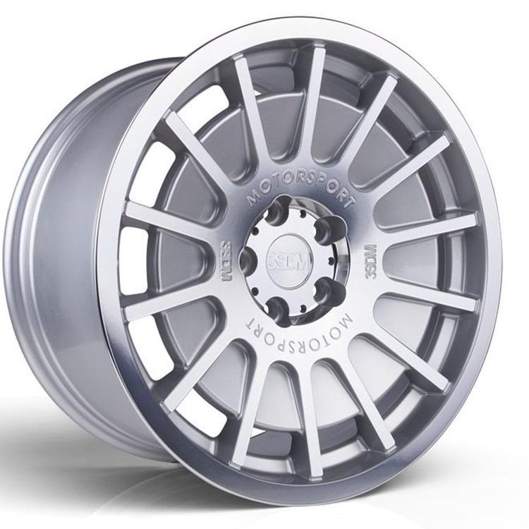 Complete wheel set of 3SDM 066 Silver aluminium rim