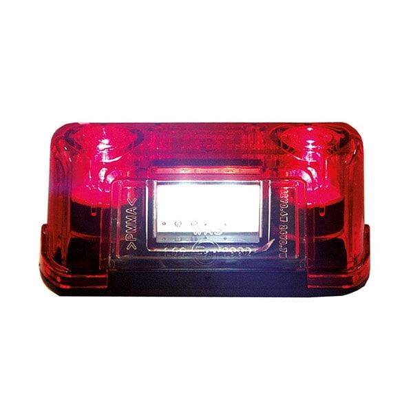 LED rekisterikilven valo/huomiovalo punainen 12-24V