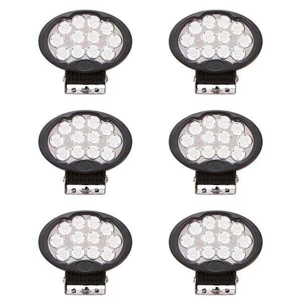 6-pack LED Arbeidslampe Oval 120W DT kontakt