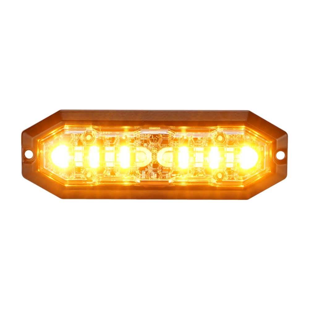 SLD lighthead 12 LED, 12-24V DC, 20W Amber& White LED, clear lens