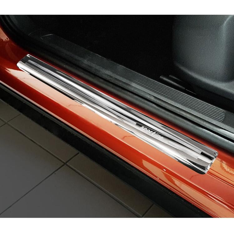 Car Door Sill Scuff Plate Protectors Trim Chrome VW T-Roc