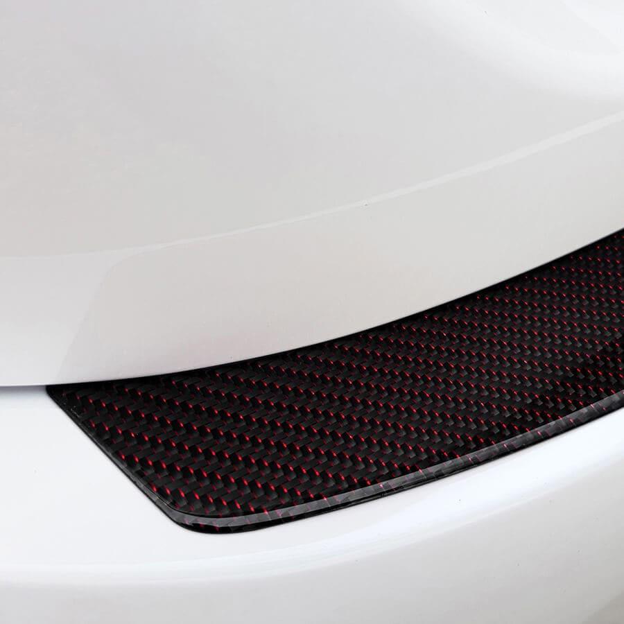 Carbon Fiber Look Rear Bumper Protector With Red Details Mercedes CLS (C218)