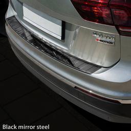 Glossy Black Steel Rear Bumper Protector VW Tiguan / Tiguan Allspace