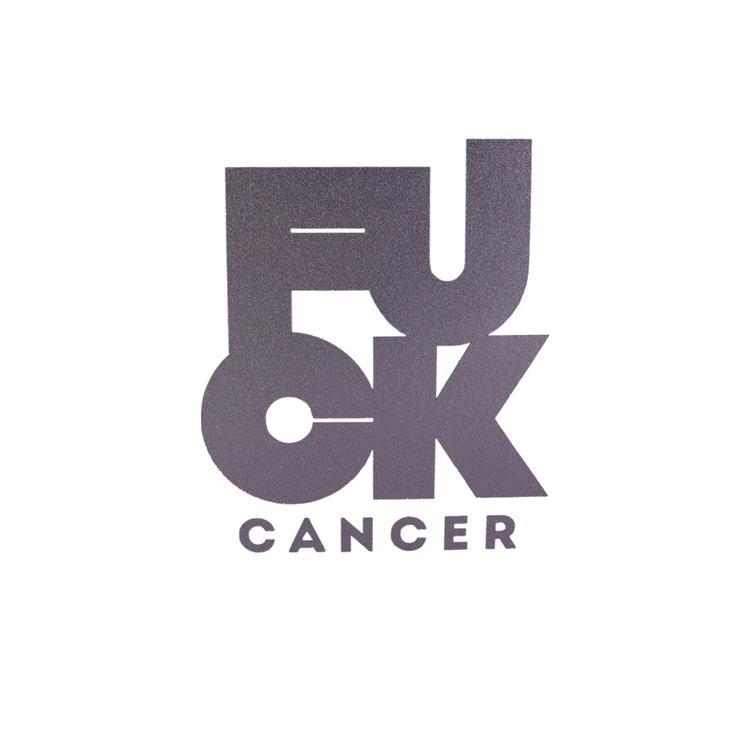 FCK CANCER Decal Silver