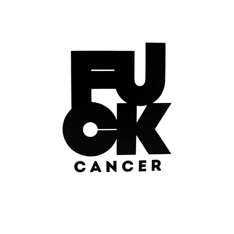 FCK CANCER klistermærke sort