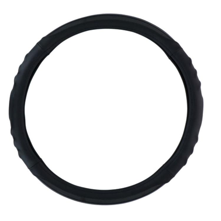 Black Synthetic Leather Steering Wheel Protector 44-46cm