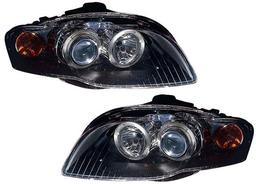 Headlights Angeleyes Black Audi