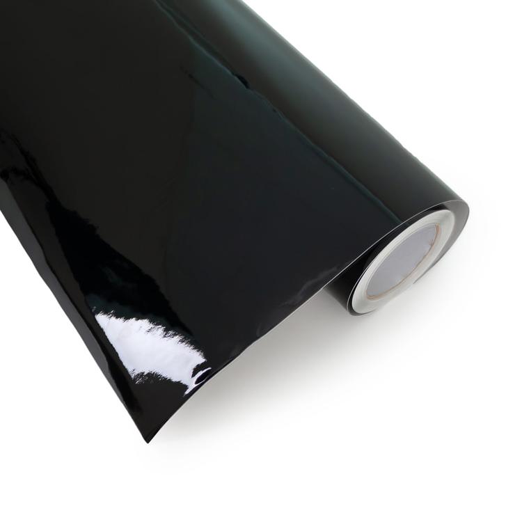 Glossy black vinyl wrapping film 1,52x30meters