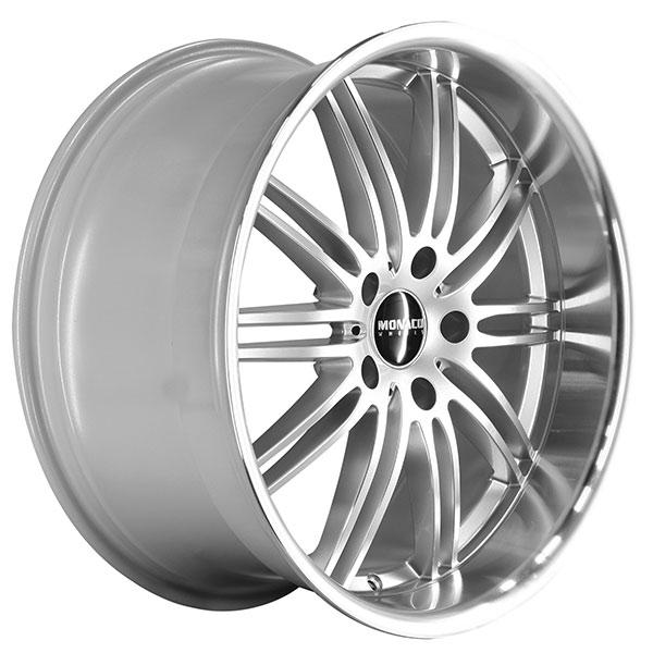 Complete wheel set of Monaco Chicane Silver aluminium rim