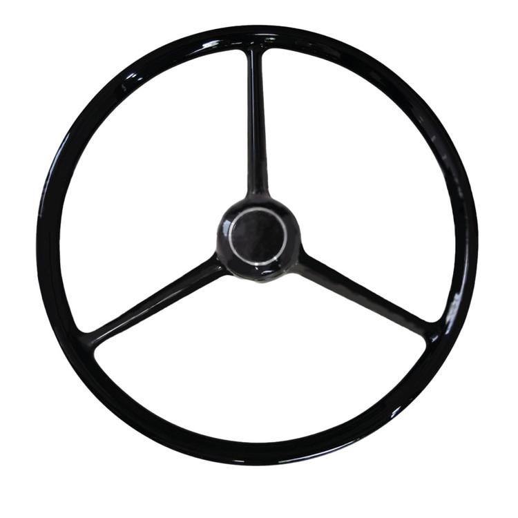 Black 3-Spoke Bakelite Steering Wheel