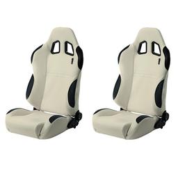 Sports car seat chair White/Black