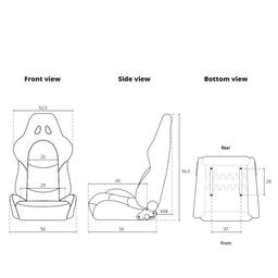 Sports car seat chair Type RK Red