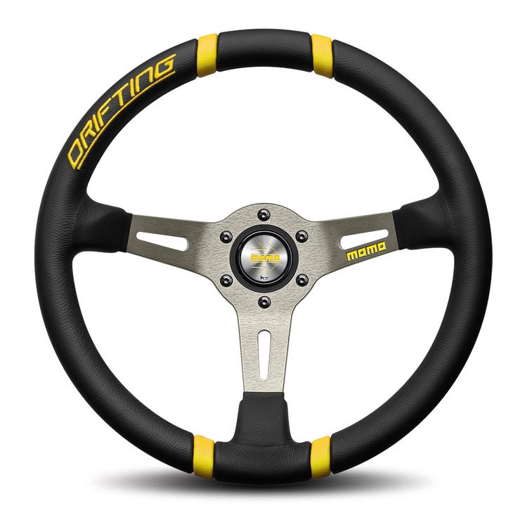 MOMO steering wheel - Drifting Black/yellow