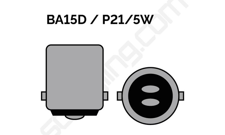 BA15D LED (P21/5W LED) för blinkers, backljus och bromsljus