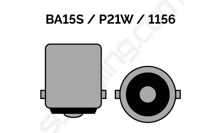 BA15S LED (P21W LED) för blinkers, backljus och bromsljus