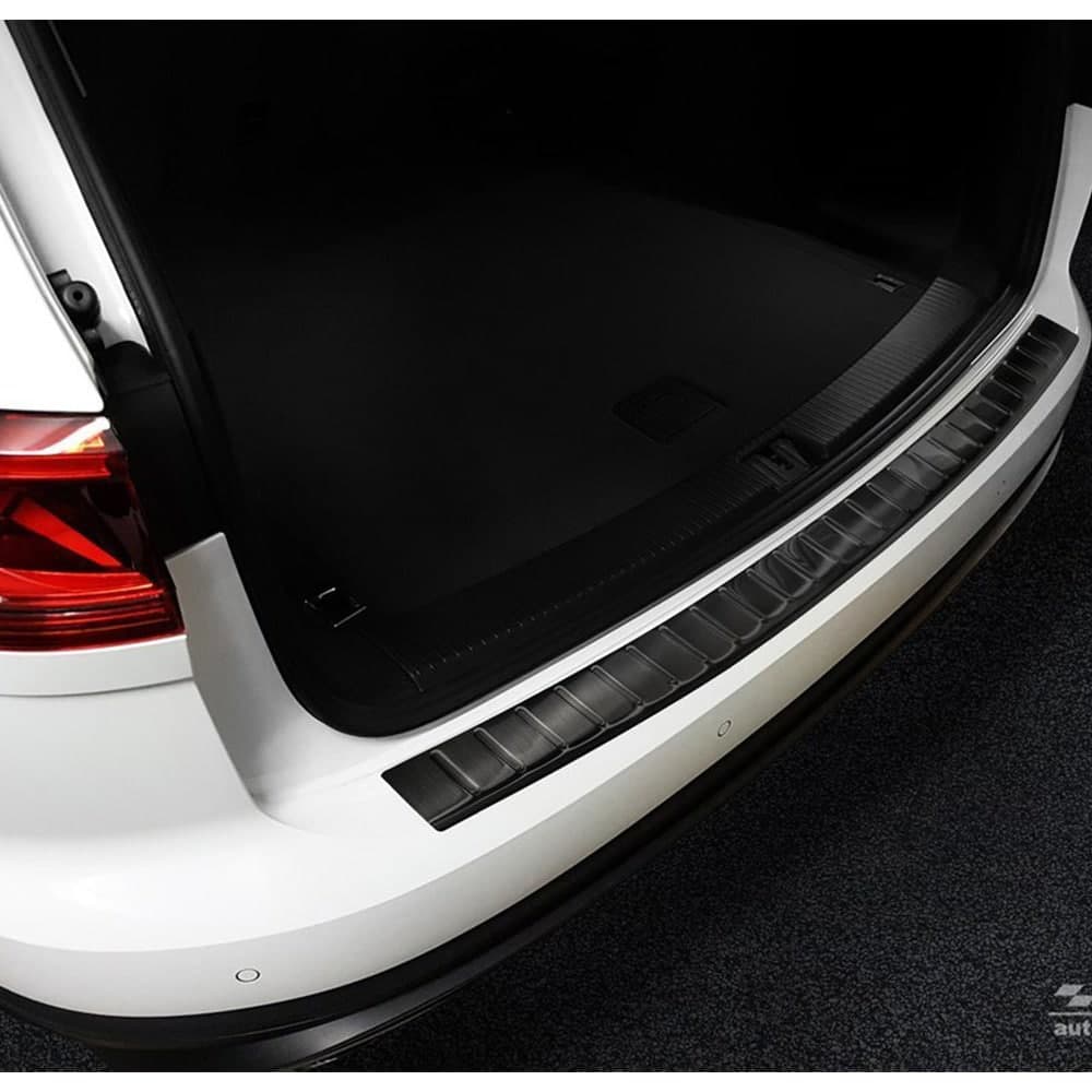 Steel Rear Bumper Protection Black Brushed Steel Rear Bumper Protector for VW Touareg